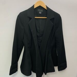Gracia Black Tailored Blazer Flared Professional Suit Jacket